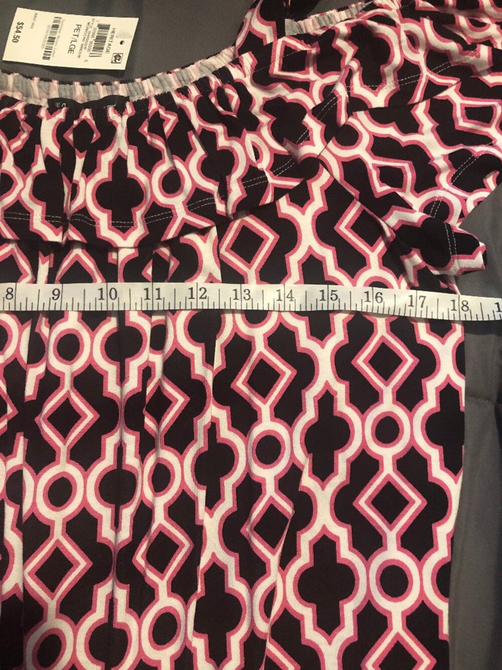 woman's inc. pink and black summer blouse size PL